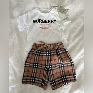 Toddler Burberry swim set - trunks and tshirt